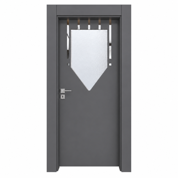 BY-6004V Porte intérieure Laquée Vitrée